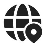 Globe Location SVG Icon
